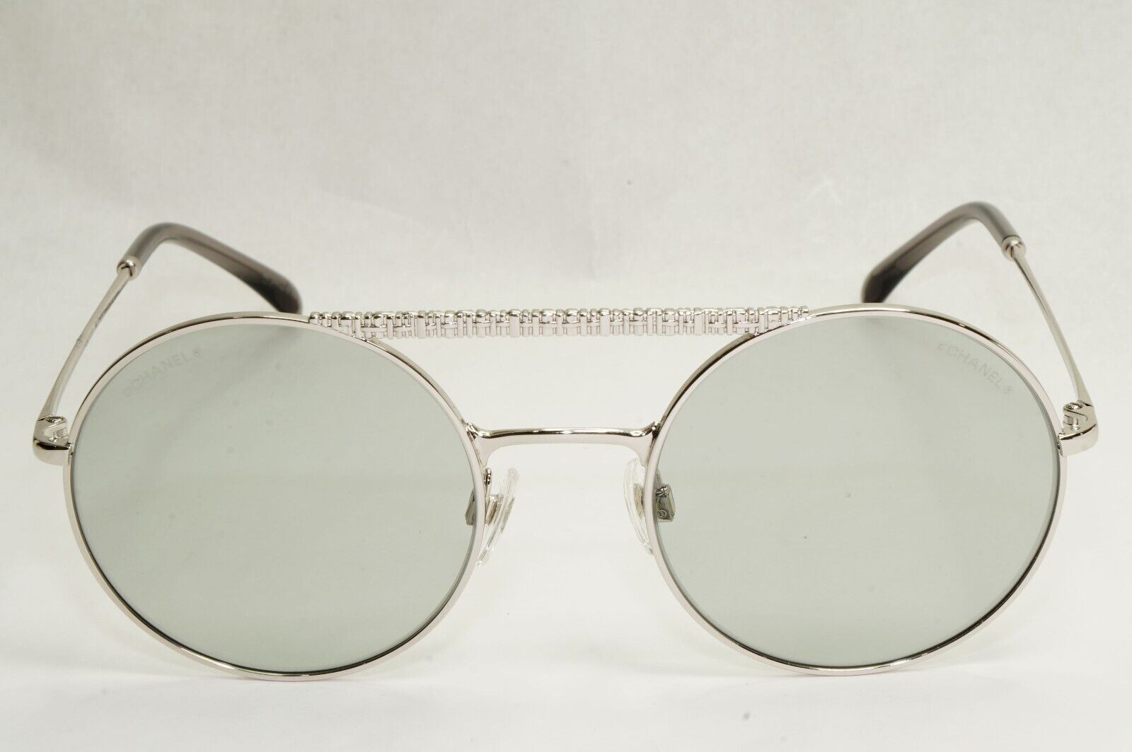 Chanel Sunglasses Silver Metal Grey Round Pilot 4232 c.124/87 200324
