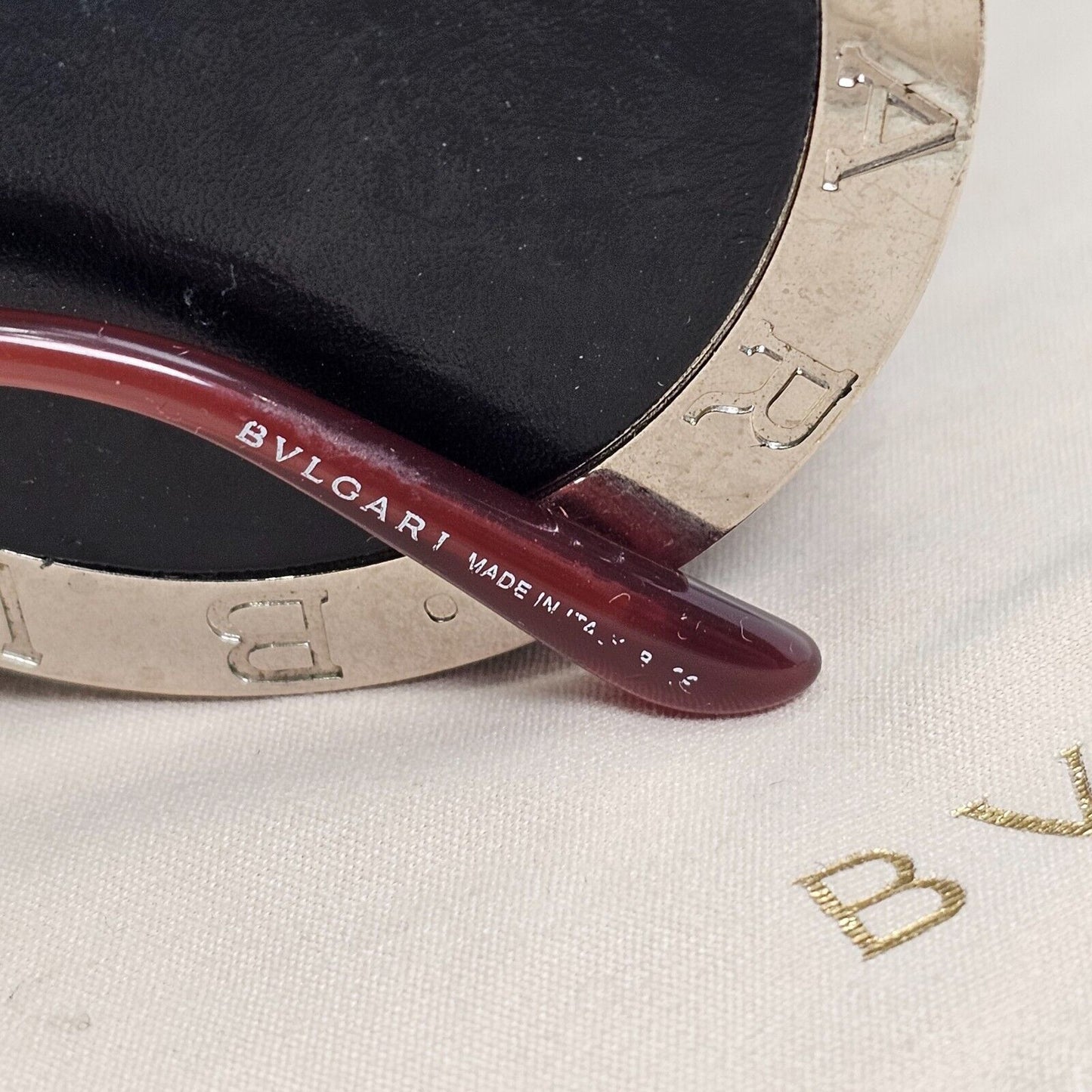 Bvlgari Sunglasses 2010 Vintage Gold Chain Mauve Brown 8125-H 5265/13 180324