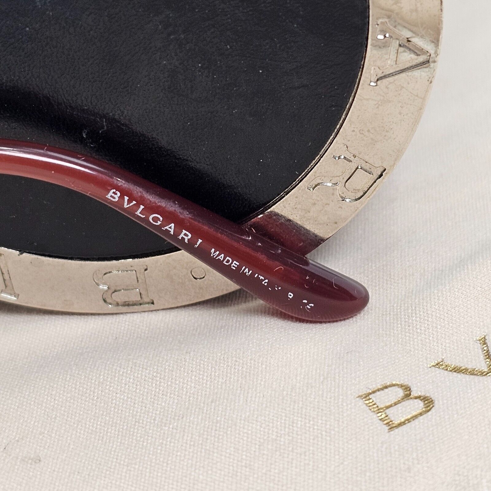 Bvlgari Sunglasses 2010 Vintage Gold Chain Mauve Brown 8125-H 5265/13 180324