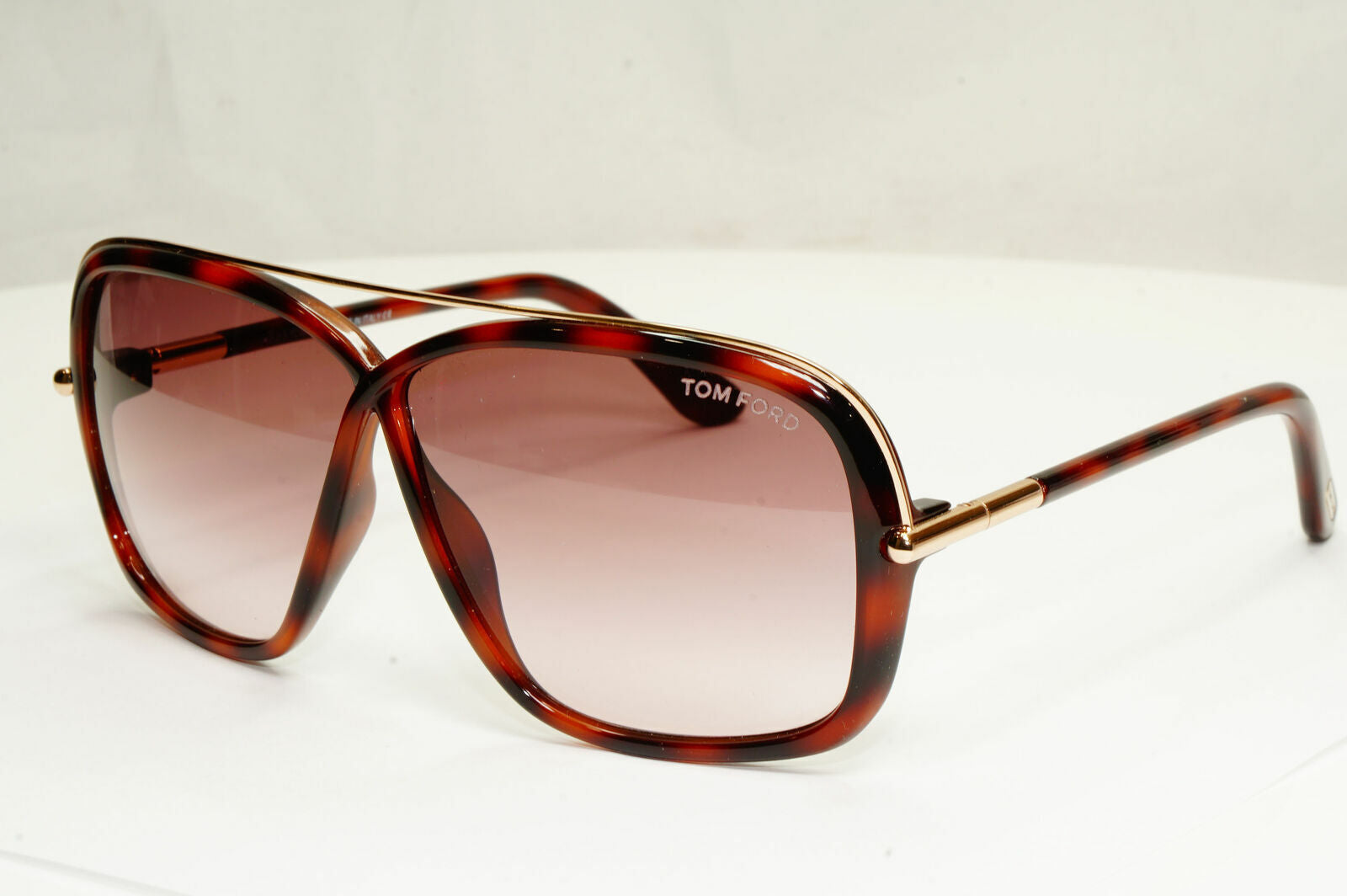 Tom Ford Brenda Sunglasses Square Brown Gradient Havana Gold TF455 52F FT0455
