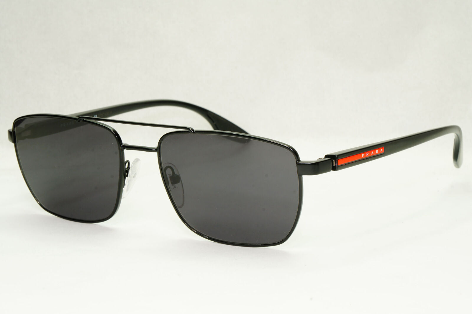 Prada Sunglasses Black Square Pilot Metal Mens PR53MV VPS 53M 1BO-1O1 55mm