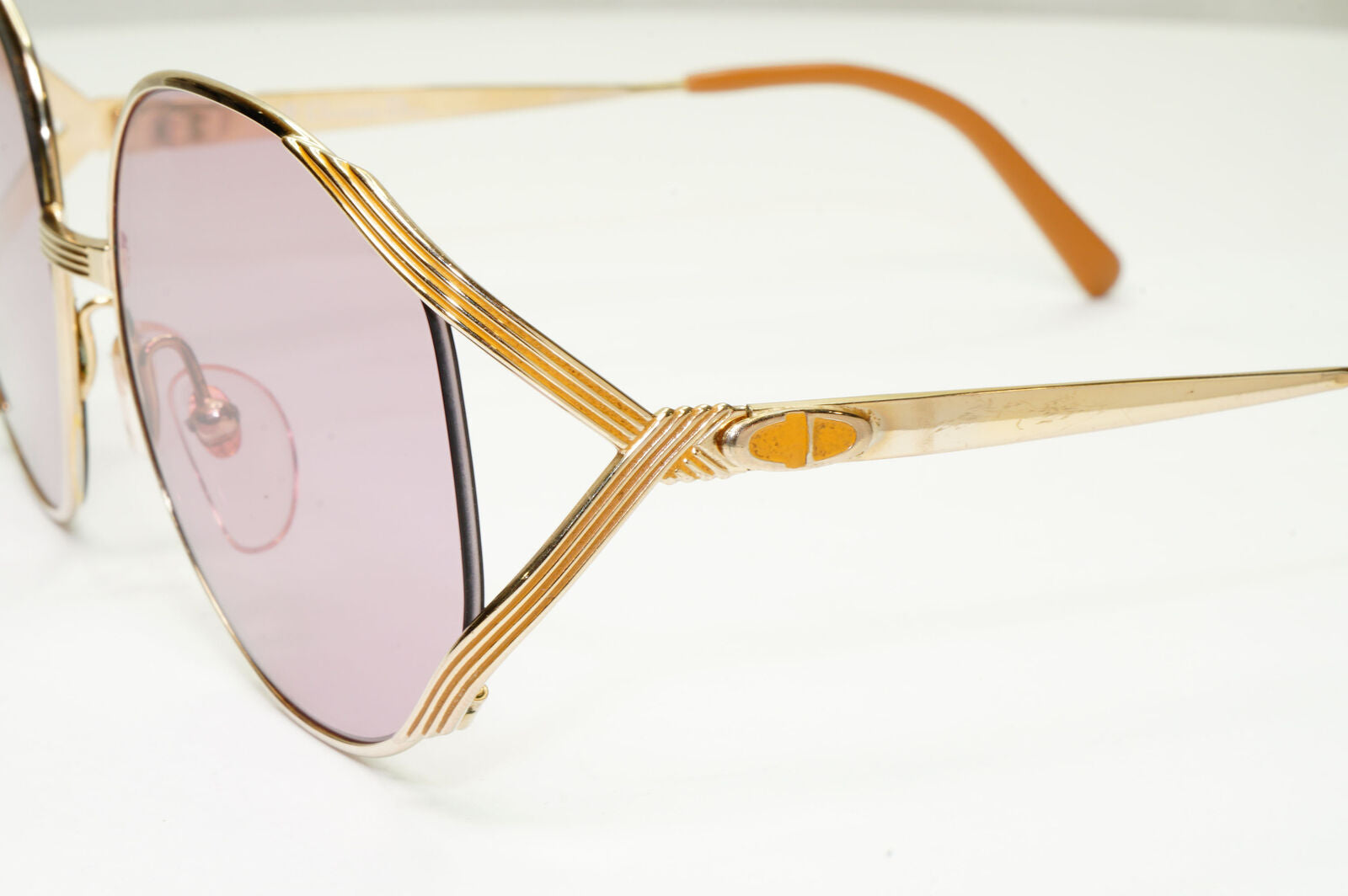 Dior 1990s Vintage Sunglasses Gold Violet Lilac Square Austria 2387 41 261022