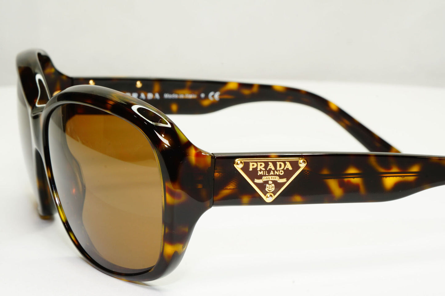 Prada 2011 Triangle Logo Sunglasses Brown Gold PR10MS SPR 10M 2AU-8C1 141122