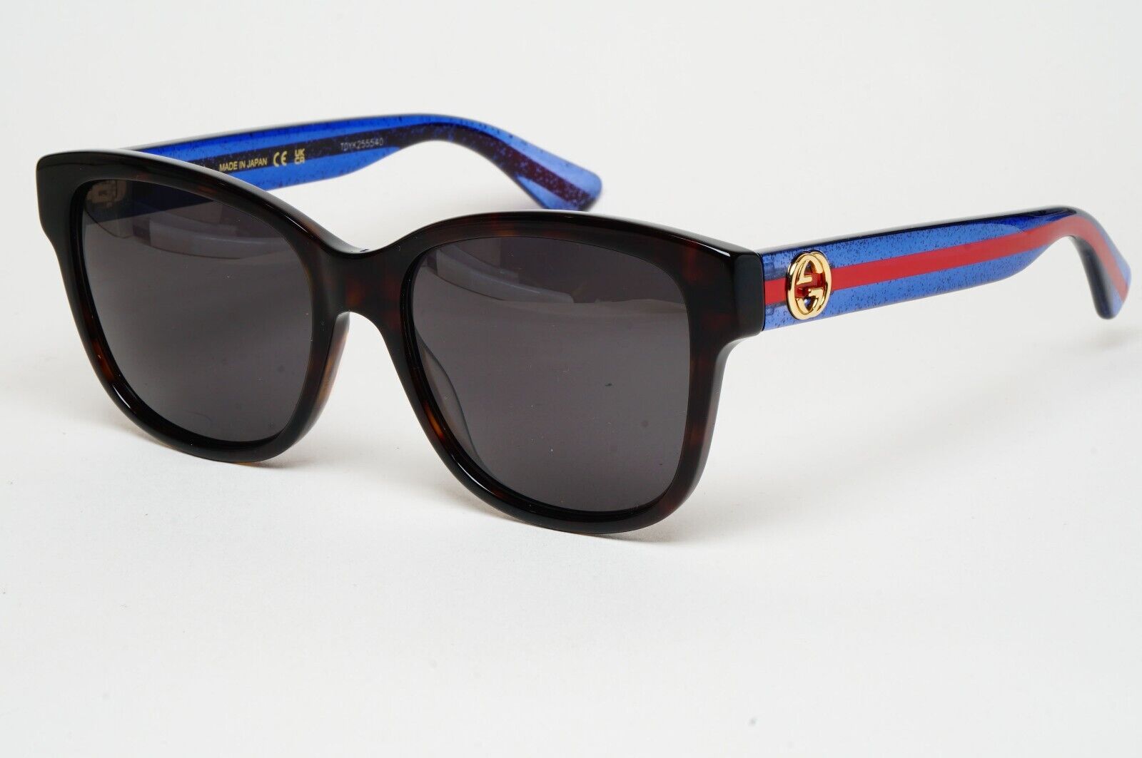 Gucci Sunglasses 2017 Brown Blue Square Red Stripe GG0038ON 003 54mm 100225
