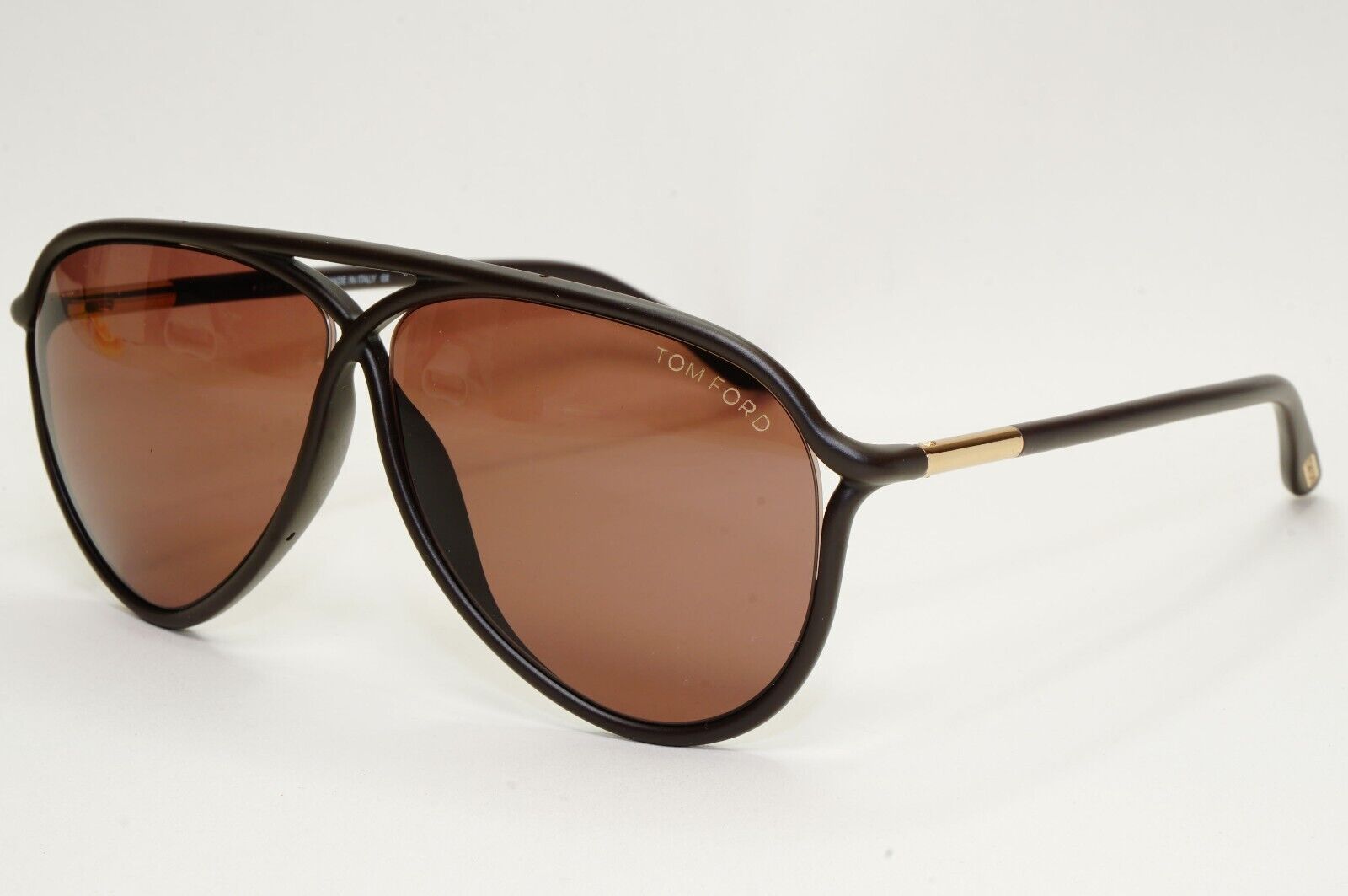 Tom Ford Sunglasses Maximillion Dark Brown Pilot Gold FT0206 TF 206 48J 59mm