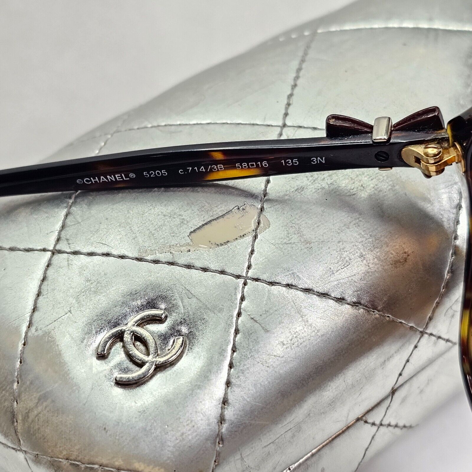 Chanel Sunglasses 2011 Vintage Brown Bows Square 5205 c.714/3B 180324
