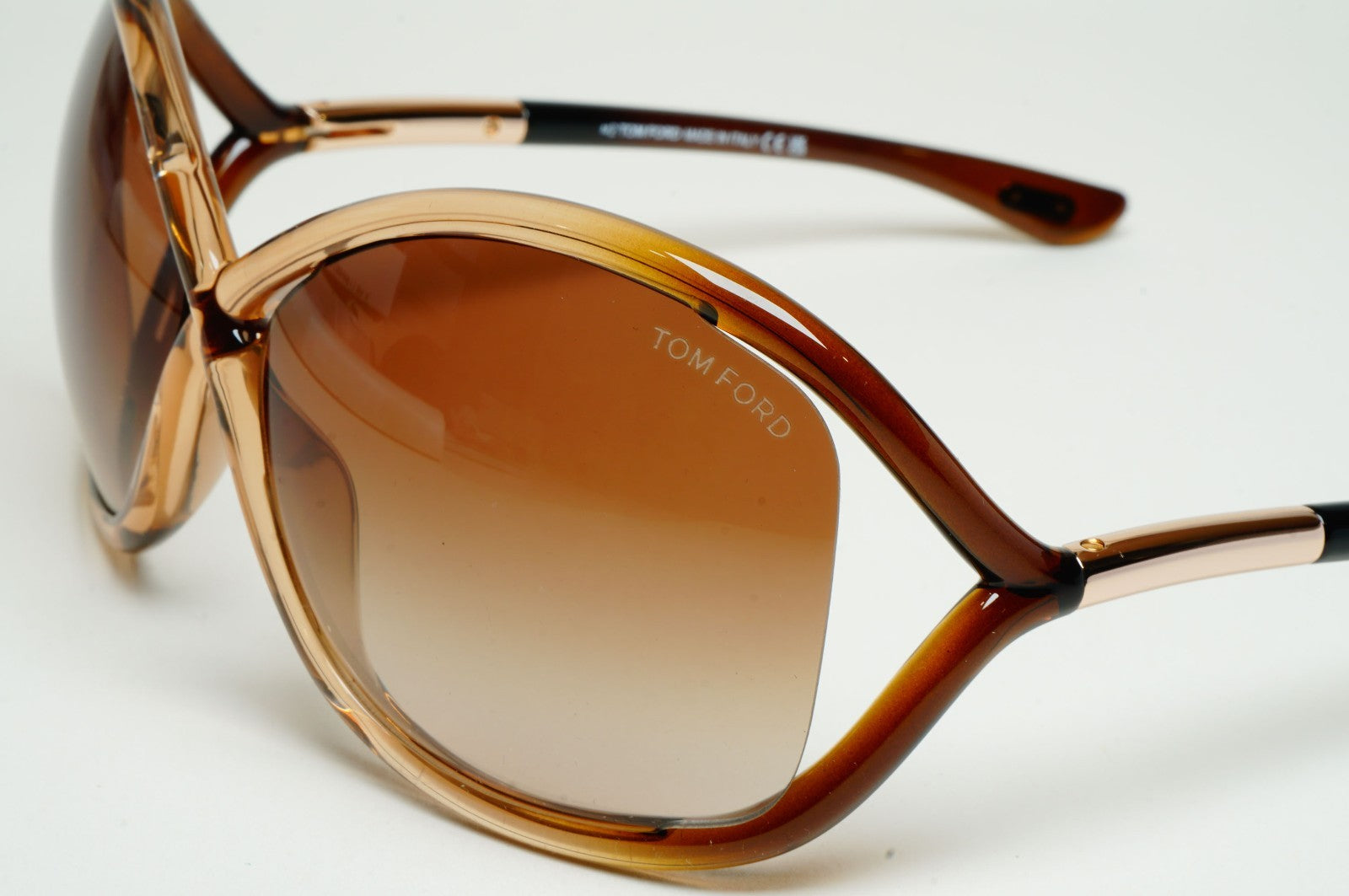 Tom Ford Sunglasses Whitney Gold Brown Gradient Wrap FT0009 TF 9 74F