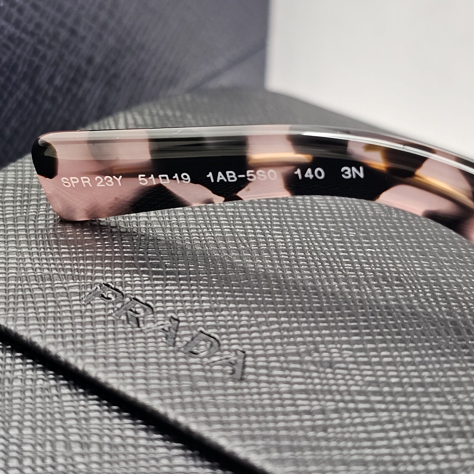 Prada Sunglasses Symbole Oversized Black Pink Tortoise PR23YS SPR 23Y 1AB-5S0