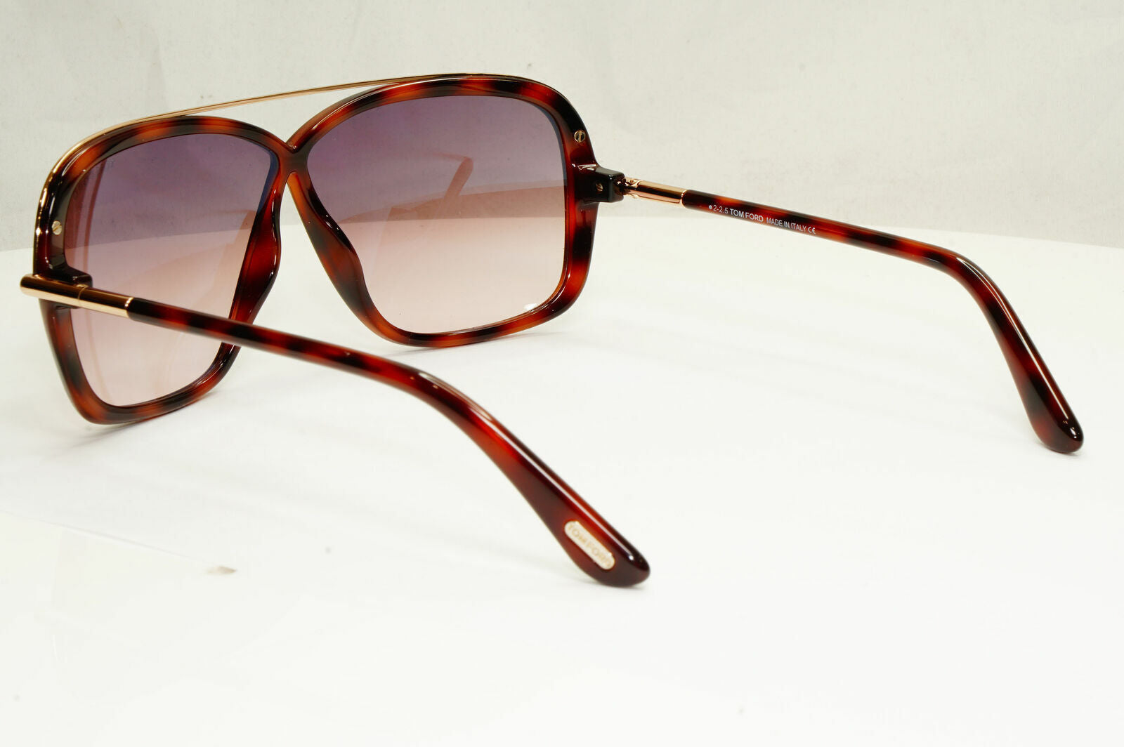 Tom Ford Brenda Sunglasses Square Brown Gradient Havana Gold TF455 52F FT0455