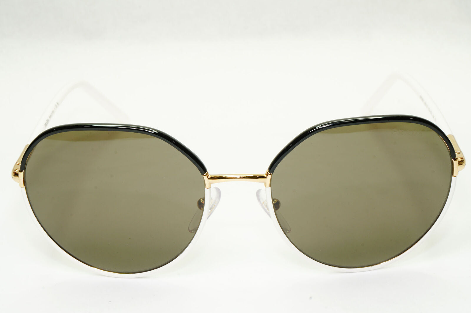Prada Sunglasses Brown Gold Black White Round PR65XS SPR 65X YC4-5G1