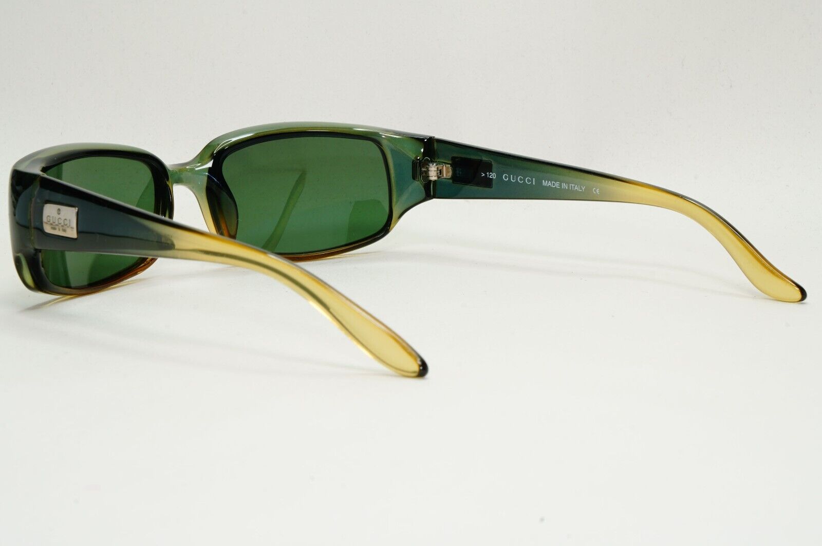 Gucci Sunglasses 1999 Vintage Green Transparent Rectangle GG 2455/S G9H 141024