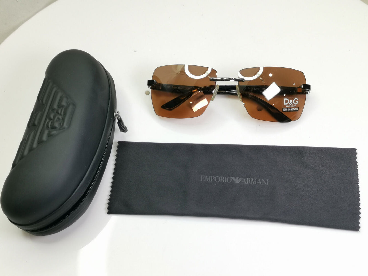 Authentic DOLCE & GABBANA Womens Vintage Sunglasses Black D&G 2091 187 30826