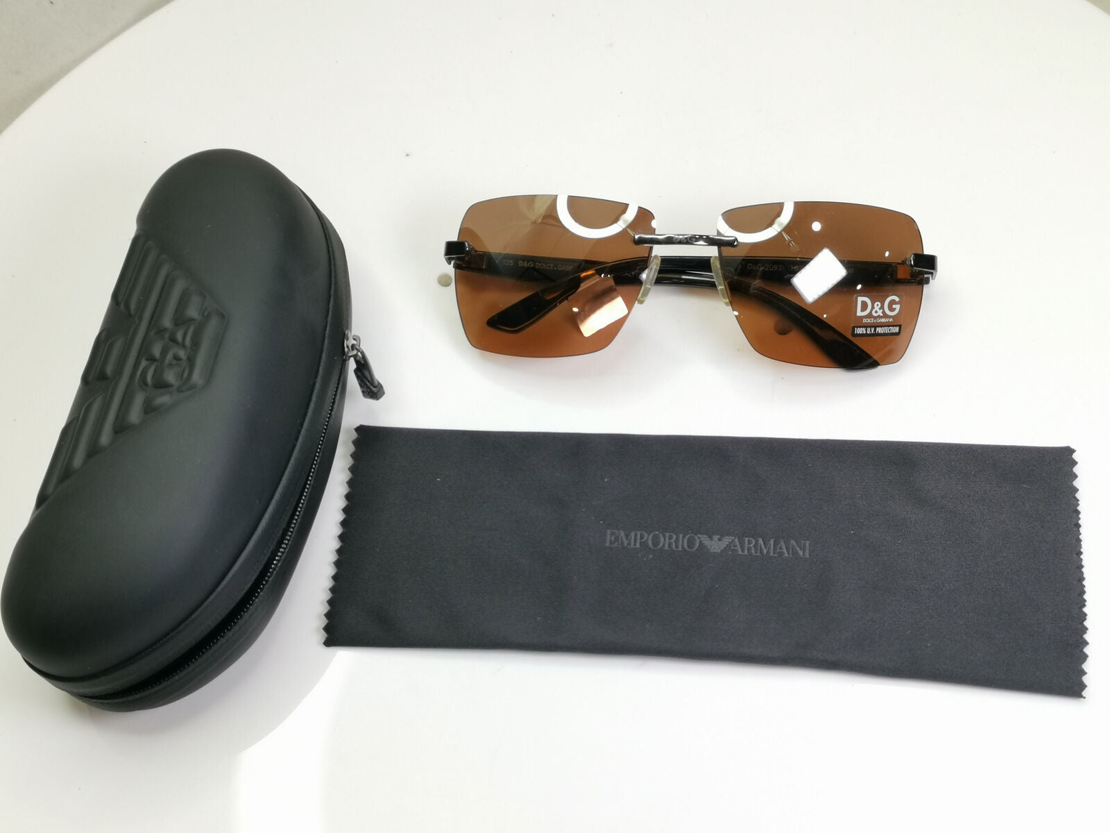 Authentic DOLCE & GABBANA Womens Vintage Sunglasses Black D&G 2091 187 30826