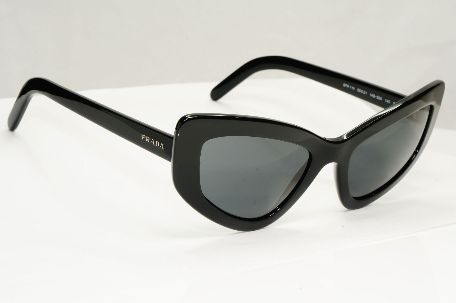 Prada Black Sunglasses Cat Eye Womens Fashion Runway PR11VS SPR 11V 1AB-5S0