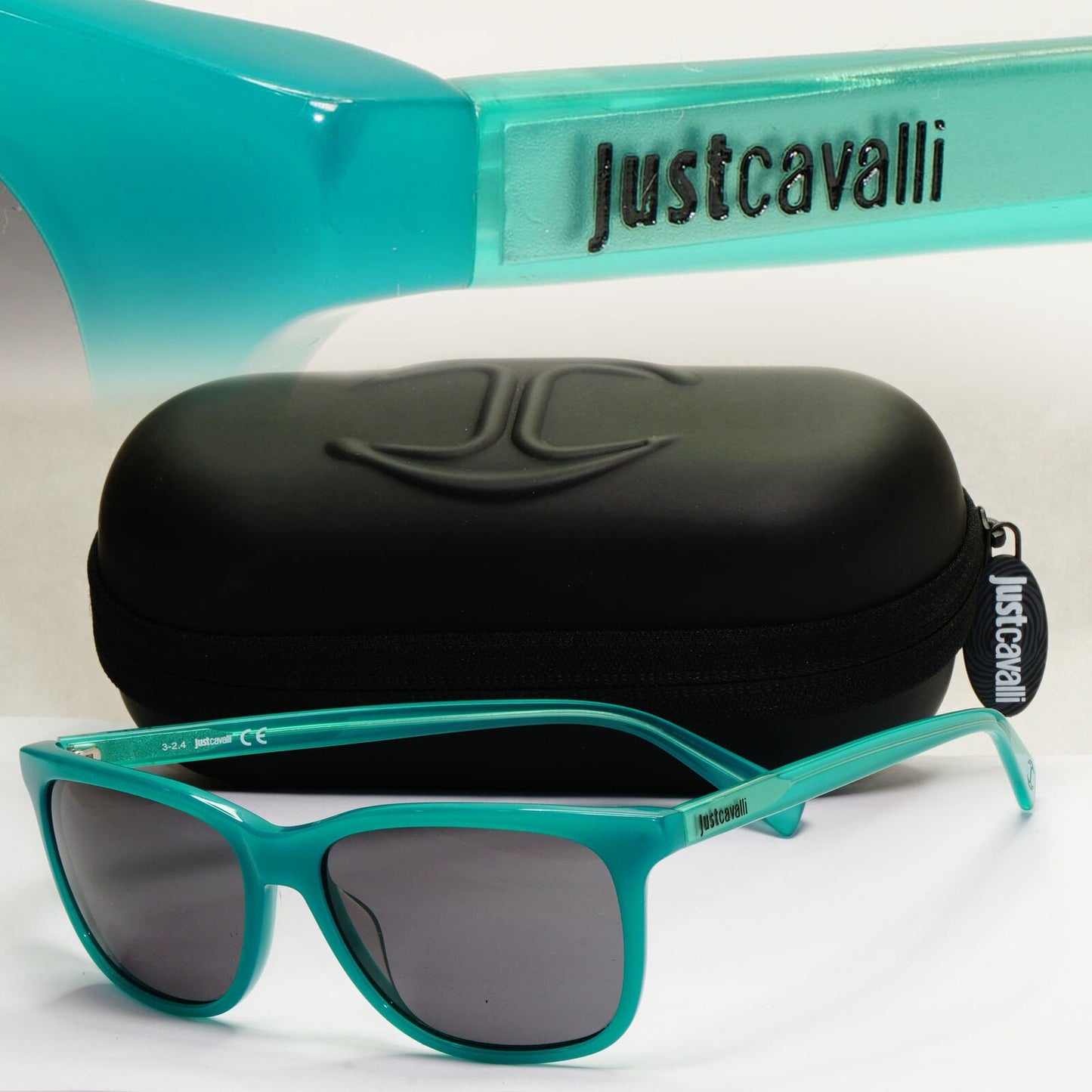 Just Cavalli Sunglasses Turquoise Blue Green Square JC 671S COL 96A 210124
