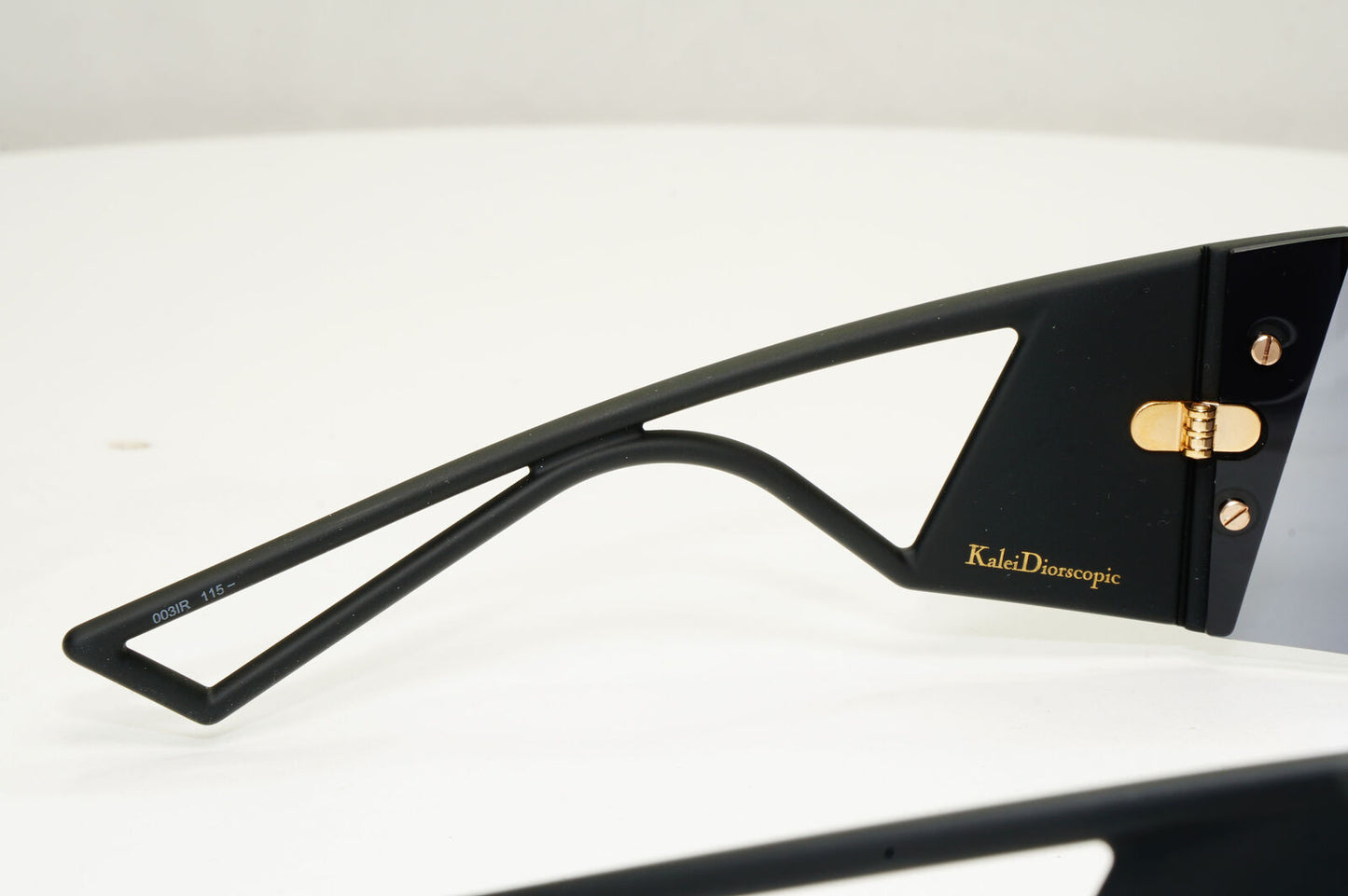 Dior Kaleidiorscopic Sunglasses Shield Visor Mask Black Grey Gold 003IR