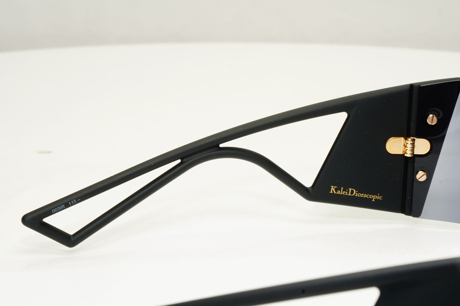 Dior Kaleidiorscopic Sunglasses Shield Visor Mask Black Grey Gold 003IR