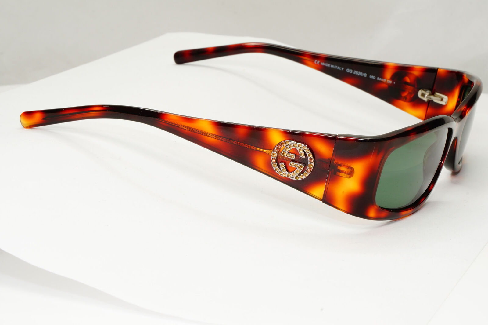 Gucci 1999 Vintage Sunglasses Brown Green Tortoiseshell GG 2526/S 05D 071222