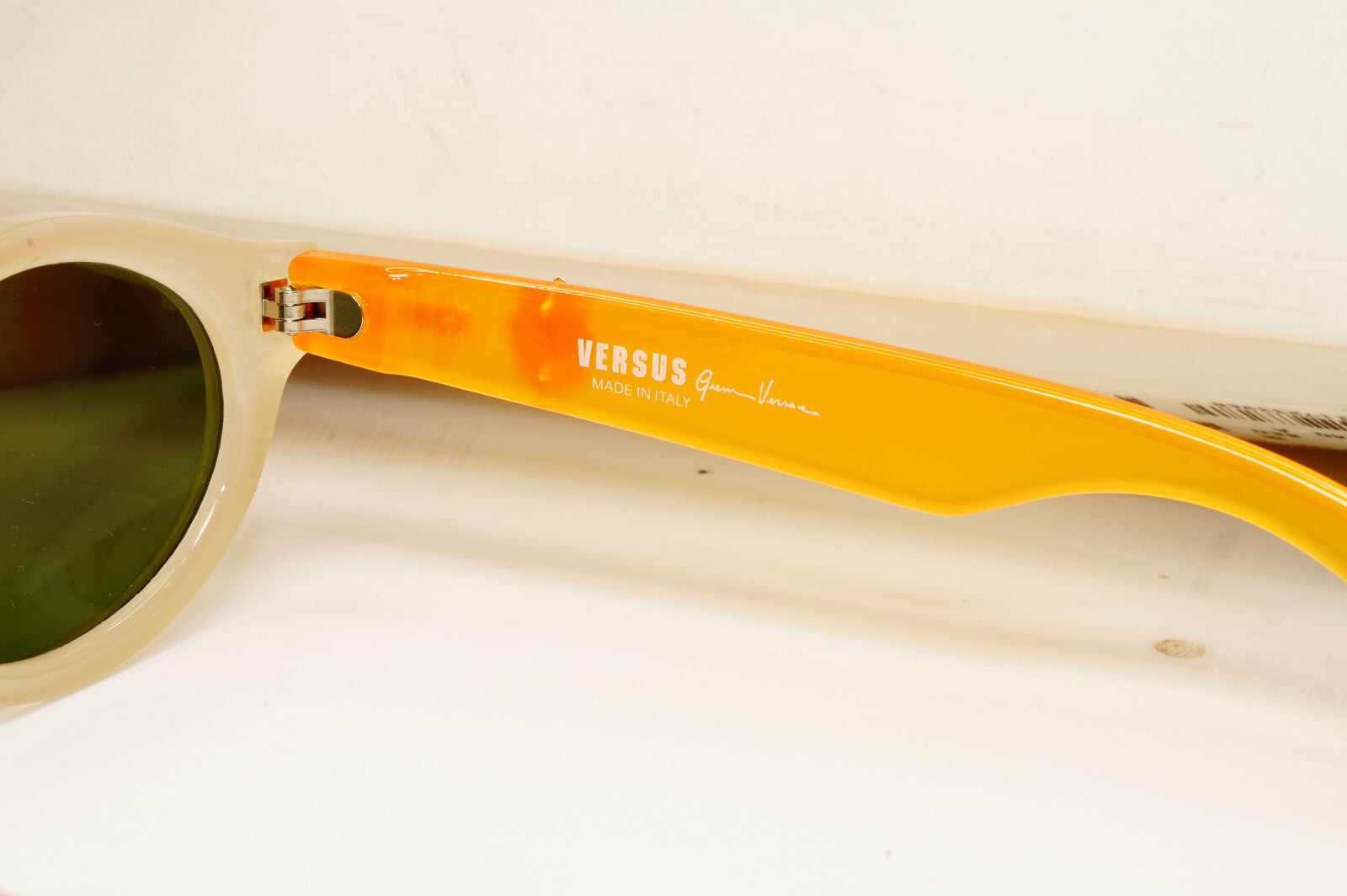 Versus 1995 Vintage Orange White Lion Sunglasses Gianni Versace MOD EF9 COL 445