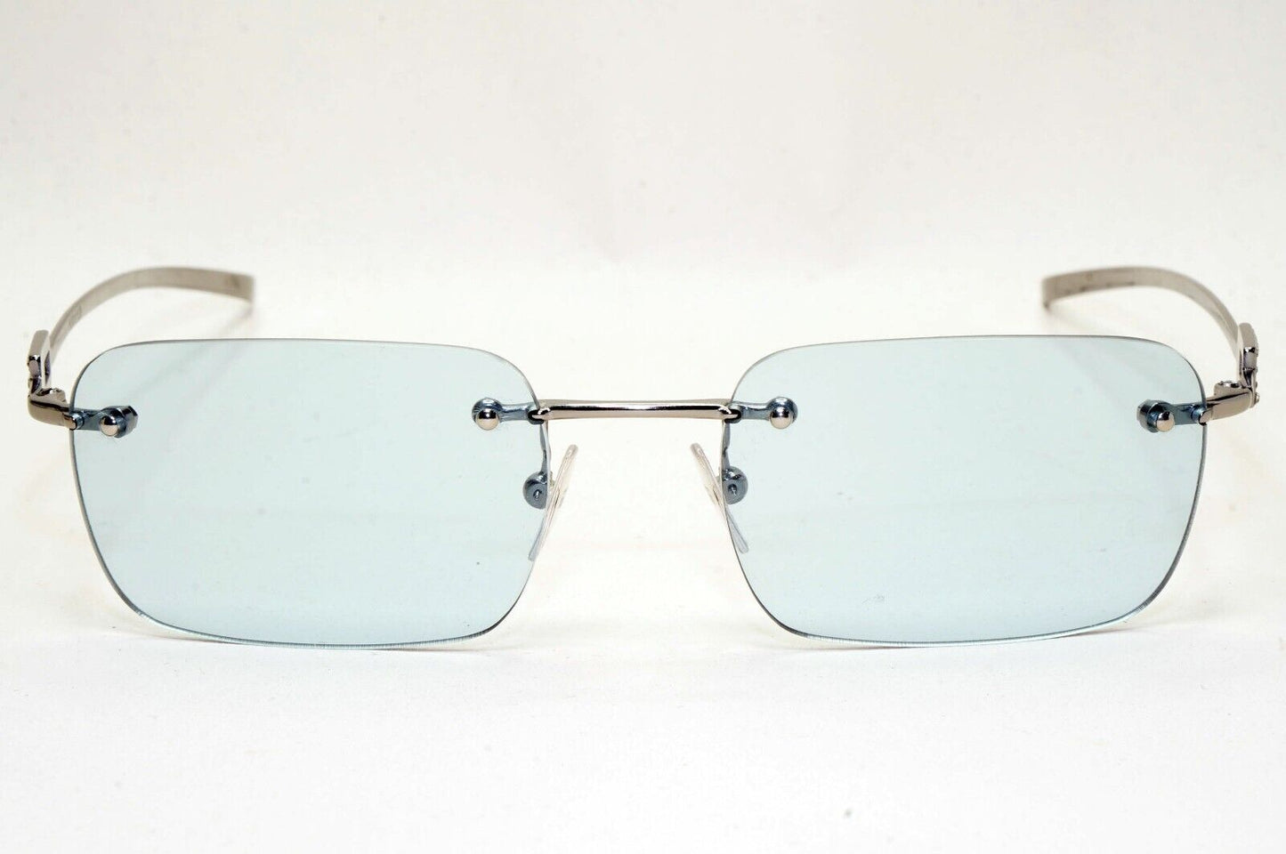 Gucci Sunglasses 1997 Vintage Rimless Blue Silver GG 1777/STRASS 6LBXY 011124