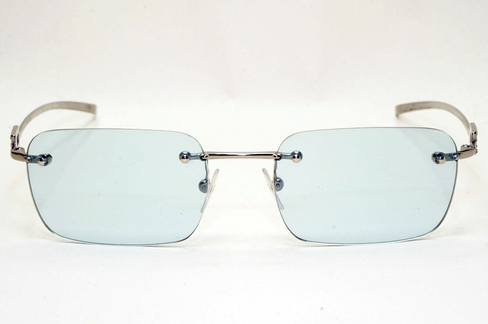 Gucci Sunglasses 1997 Vintage Rimless Blue Silver GG 1777/STRASS 6LBXY 011124