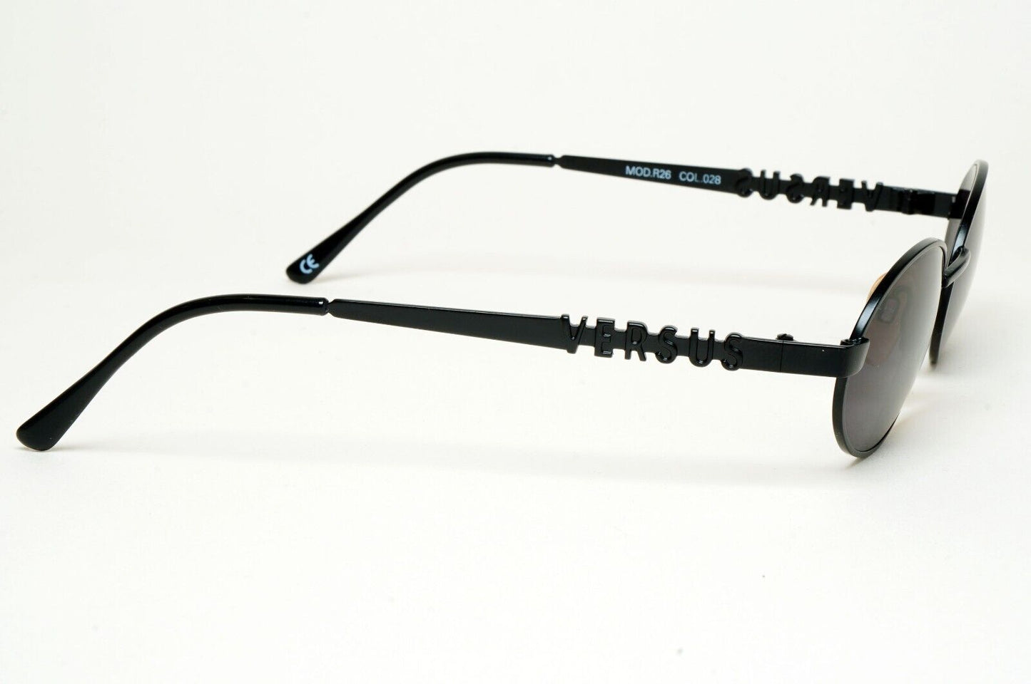 Versus Sunglasses 1996 by Gianni Versace Vintage Black Oval MOD R26 COL 028