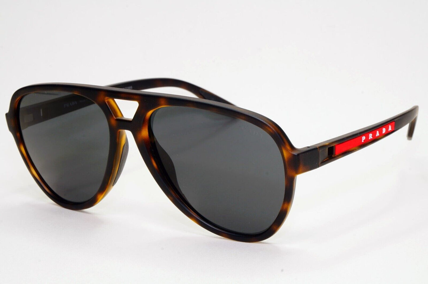 Prada Sunglasses Brown Tortoise Matte Black Pilot Large PS06WS SPS 06W 581-06F