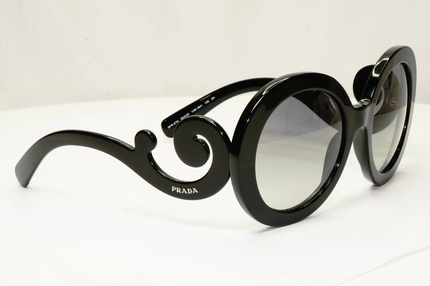 Prada Sunglasses Swirl Baroque 2016 Round Black PR27NS SPR 27N 1AB-3M1 55mm