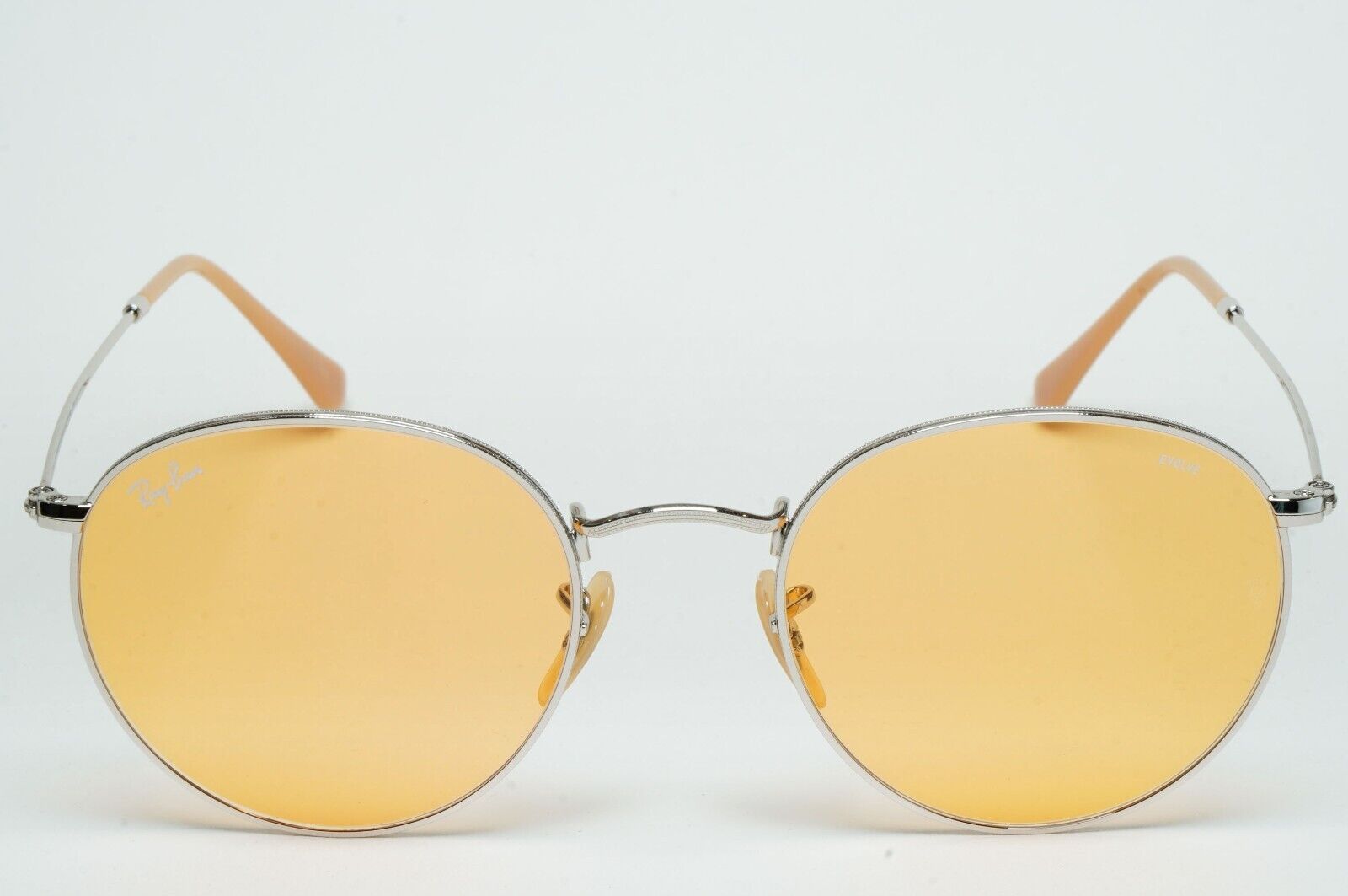 Ray-Ban Sunglasses Evolve Photochromic Silver Yellow Round Metal RB 3447 9065/V9
