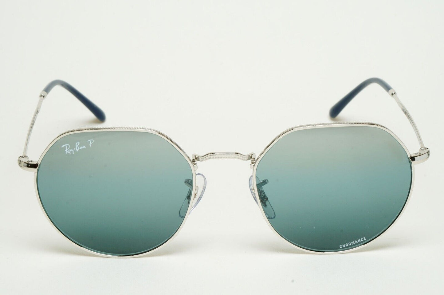 Ray-Ban Sunglasses Polarized Jack Chromance Silver Blue RB 3565 9242/G6 53mm