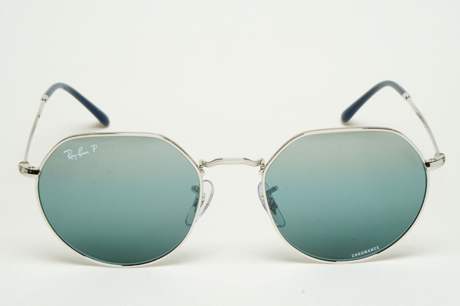 Ray-Ban Sunglasses Polarized Jack Chromance Silver Blue RB 3565 9242/G6 53mm