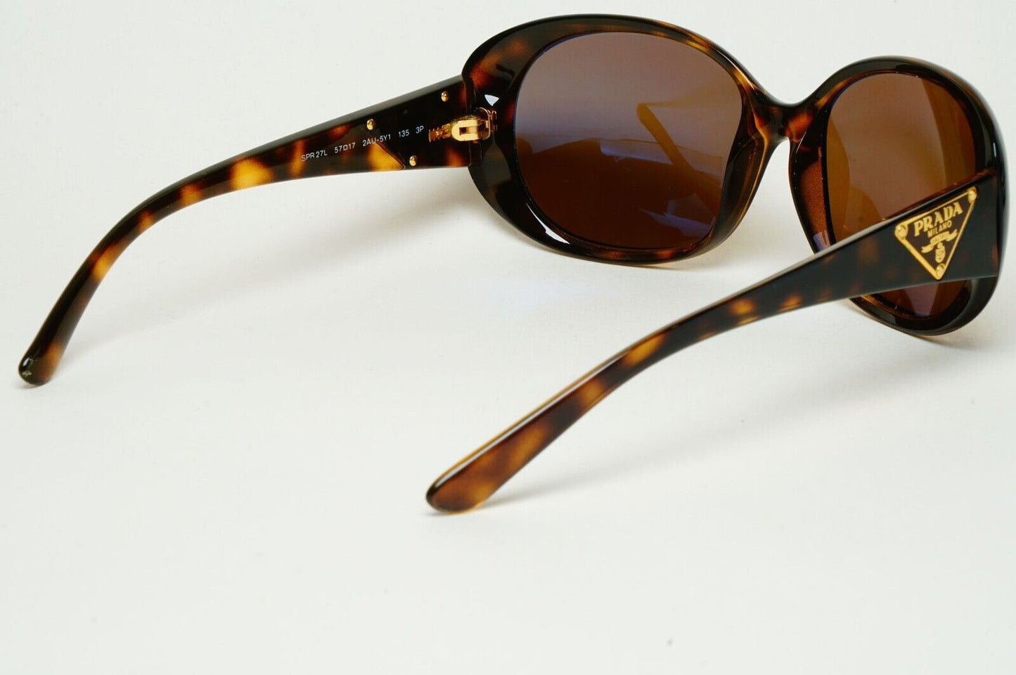 Prada Sunglasses 2010 Triangle Polarised Vintage Brown SPR 27L 2AU-5Y1 220125