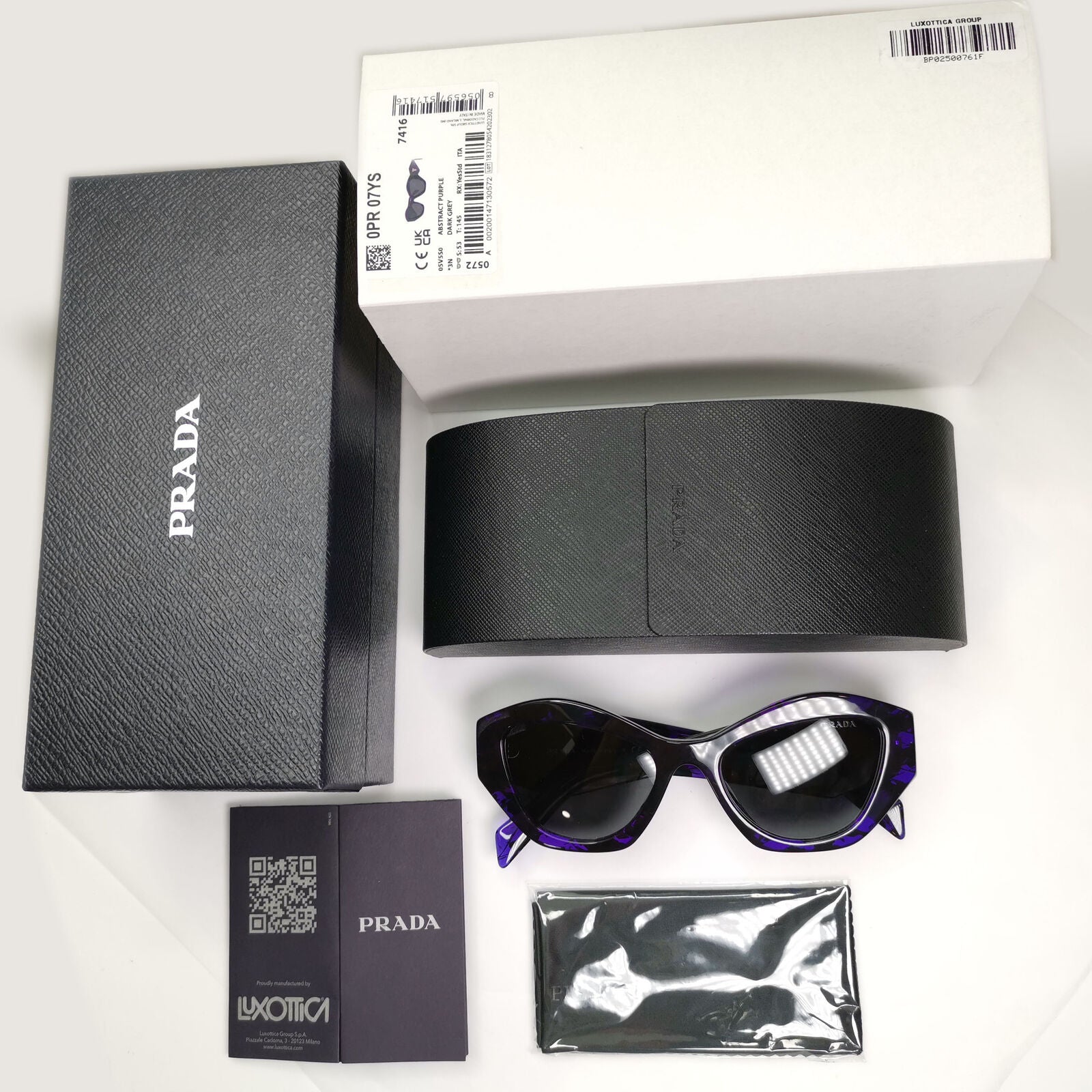Prada Symbole Sunglasses Black Purple Marble PR07YS SPR 07Y 05V-5S0