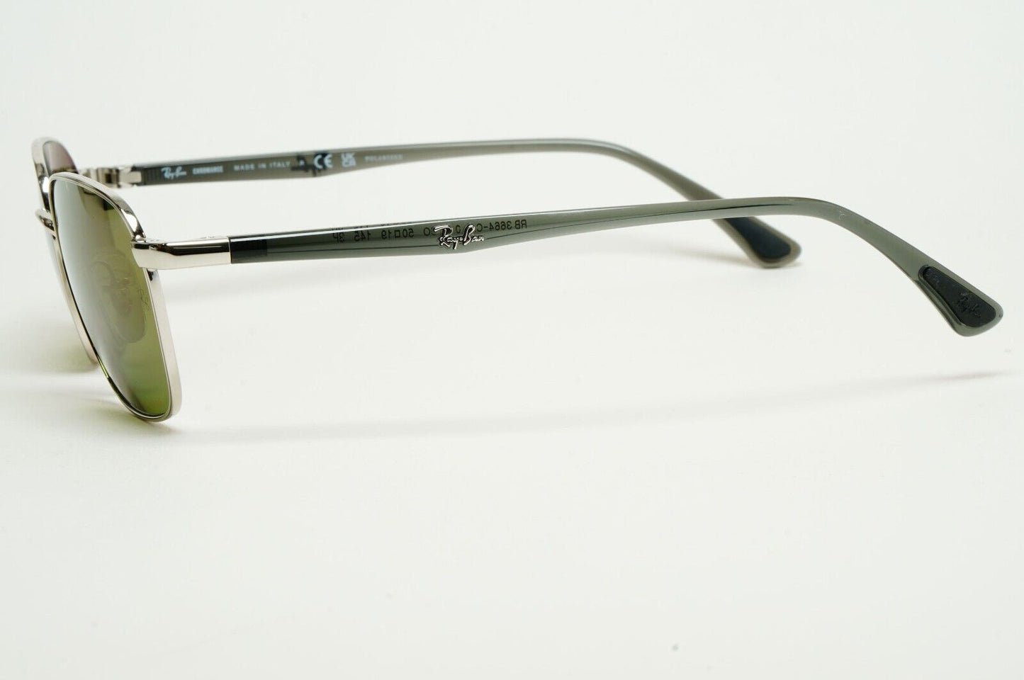 Ray-Ban Sunglasses Polarized Chromance Silver Green Mirror Gold RB 3664CH 003/6O