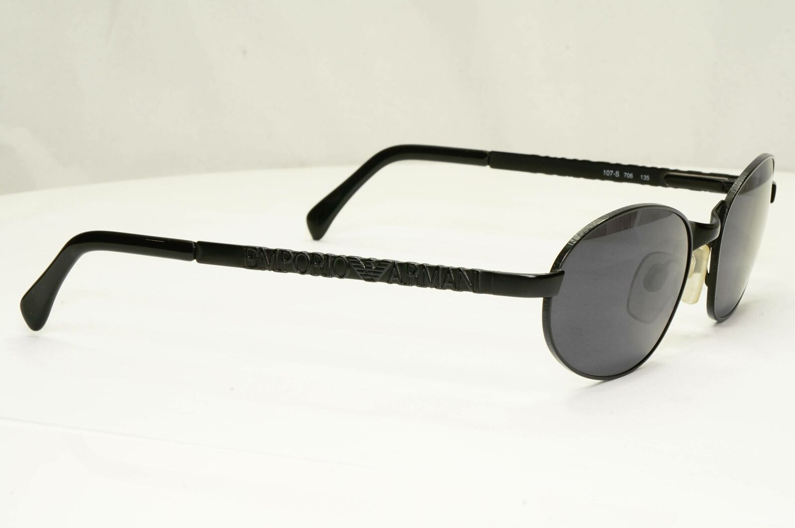 Emporio Armani 1997 Vintage Sunglasses Mens Womens Metal Black Square 107-S 706
