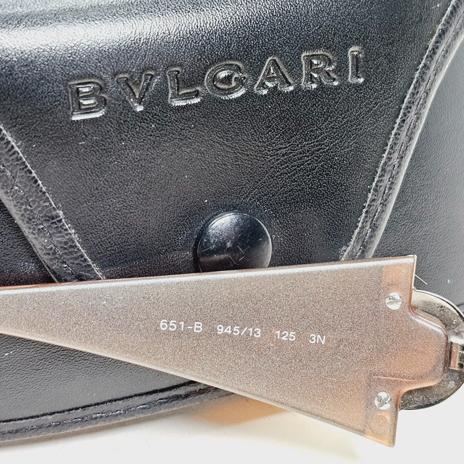 Bvlgari Sunglasses 2008 Vintage Brown Shield Crystal Large 651-B 945/13 051124