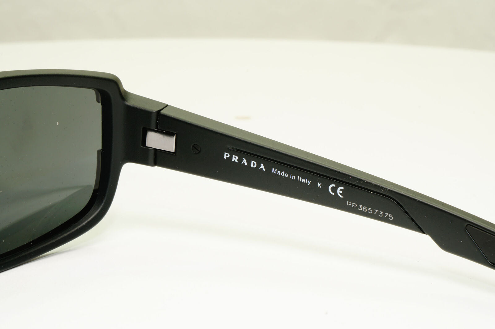 Prada Black Sunglasses Mens Designer Red Rectangle SPS 03W DG0-06F PS03WS