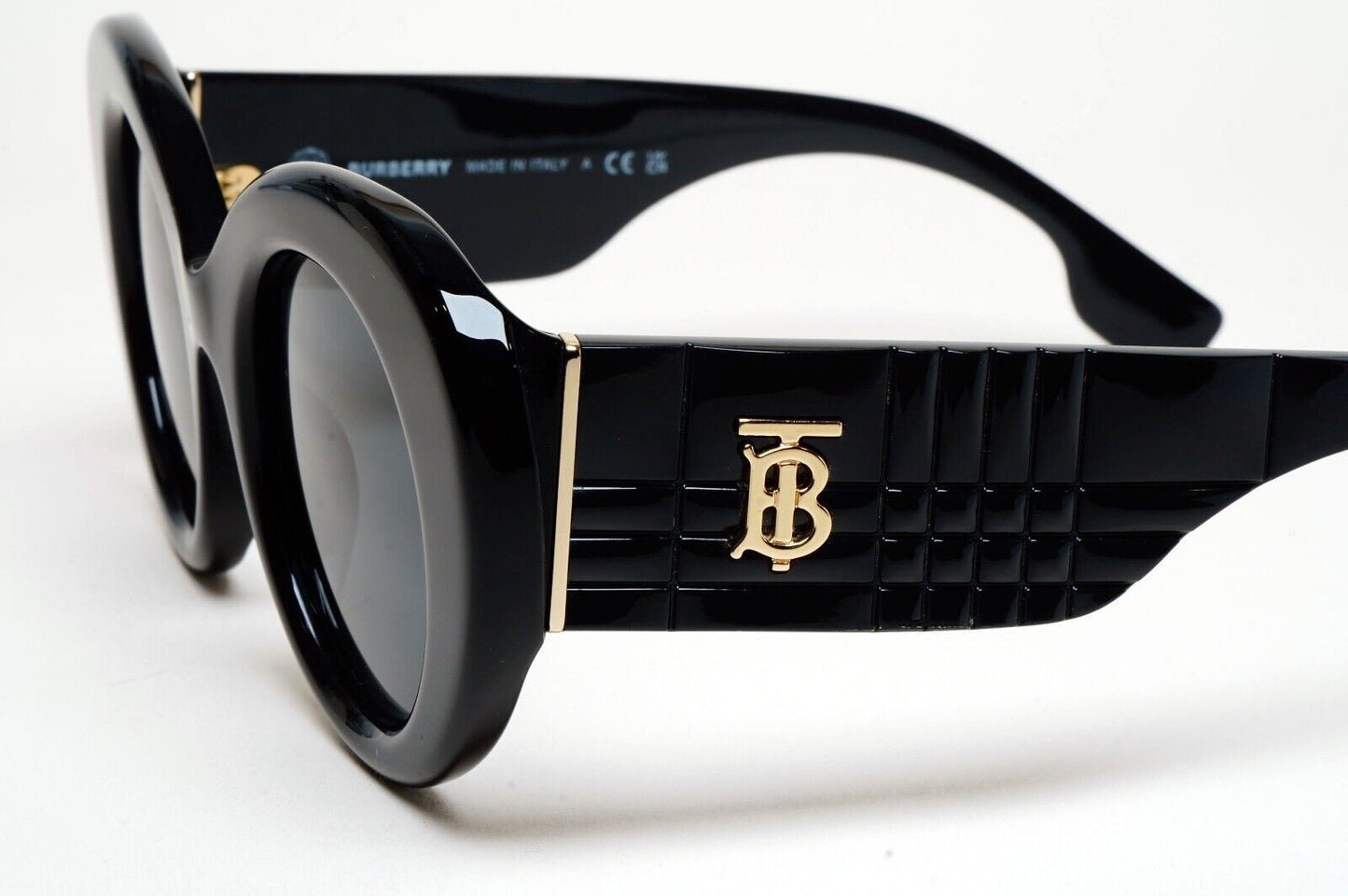 Burberry Sunglasses Margot Black Gold Large Oval BE 4370-U 3001/87 49mm
