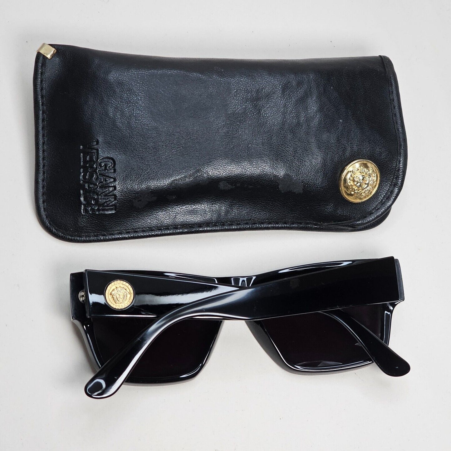 Gianni Versace Sunglasses 1993 Vintage Black Gold Medusa MOD 372 COL 852 091124