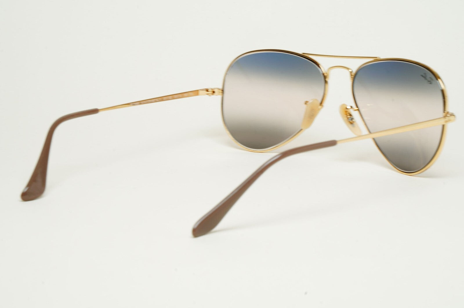 Ray-Ban Sunglasses Aviator II Gold Blue Grey Gradient RB 3689 001/GE Small 55mm