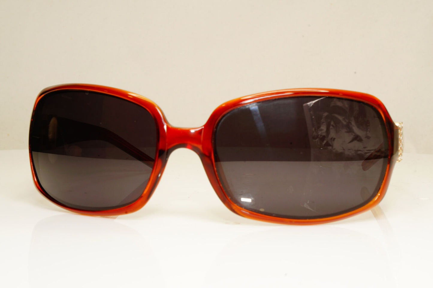 Dolce & Gabbana Brown Gold Diamante Womens Vintage Sunglasses D&G 810 K85 28655