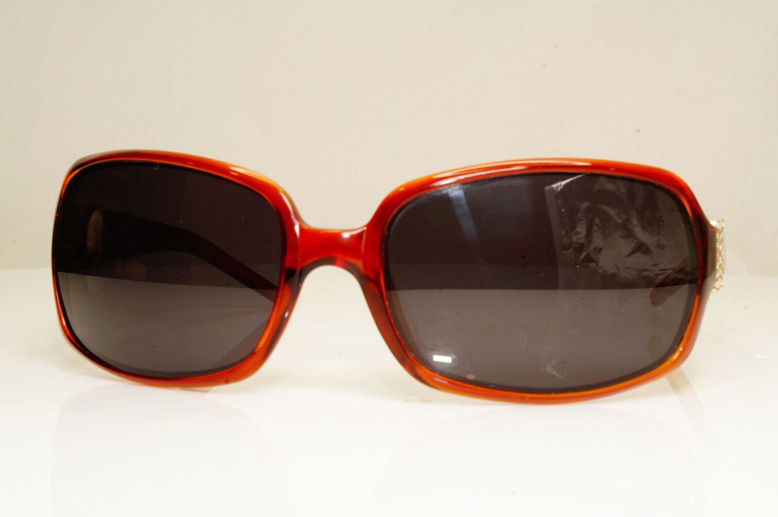 Dolce & Gabbana Brown Gold Diamante Womens Vintage Sunglasses D&G 810 K85 28655
