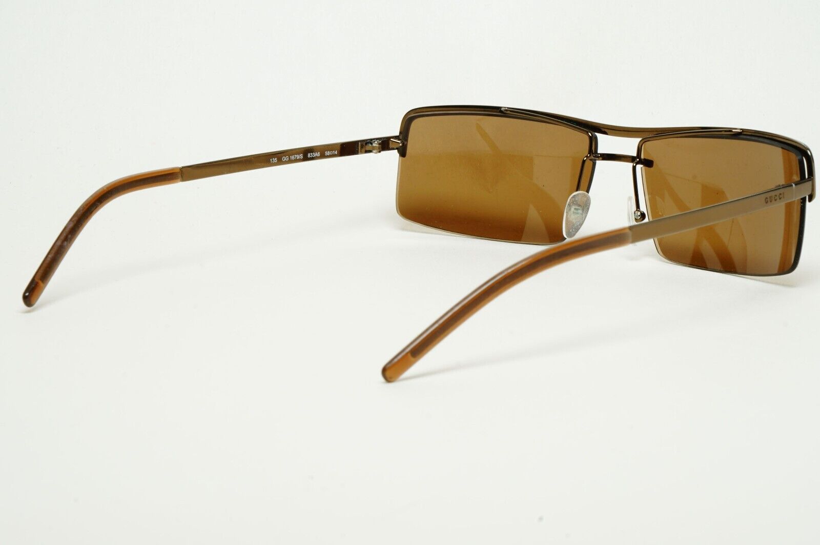 Gucci Sunglasses 1998 Vintage Brown Square Retro GG 1679/S 833A6 58mm 211124