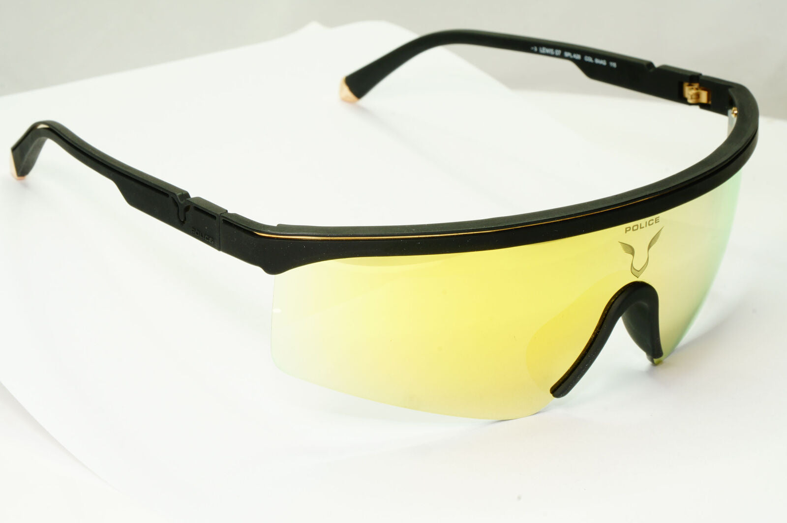 Police Lewis Hamilton F1 Sunglasses Gold Yellow Mirror Shield SPL A28 COL 6AAG