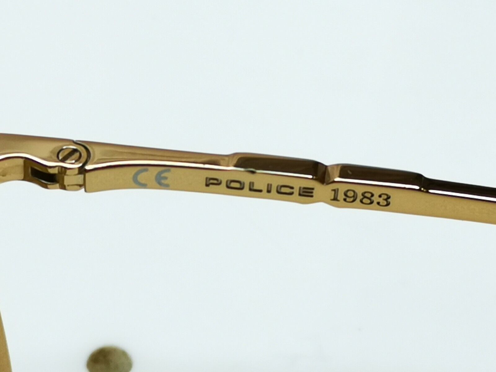 Police Gold Metal Square Pilot Sunglasses Mustard Ochre Lens SPL 965 COL 02A8