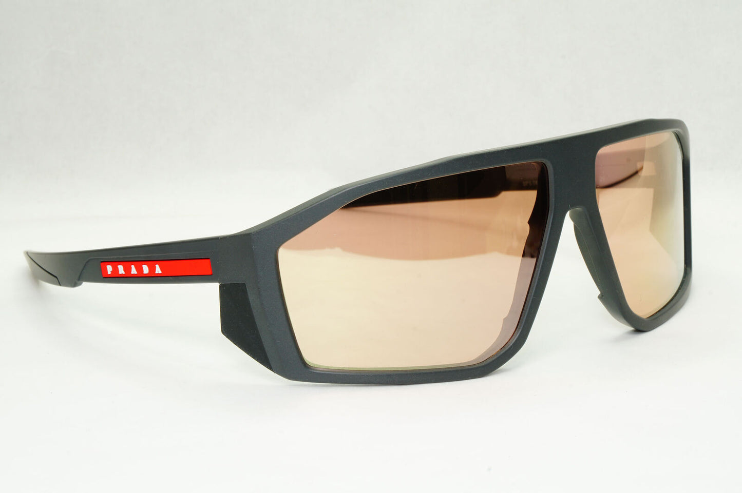 Prada Sunglasses Rose Gold Mirror Grey Rubber Wrap PS08WS SPS 08W 11C-07R