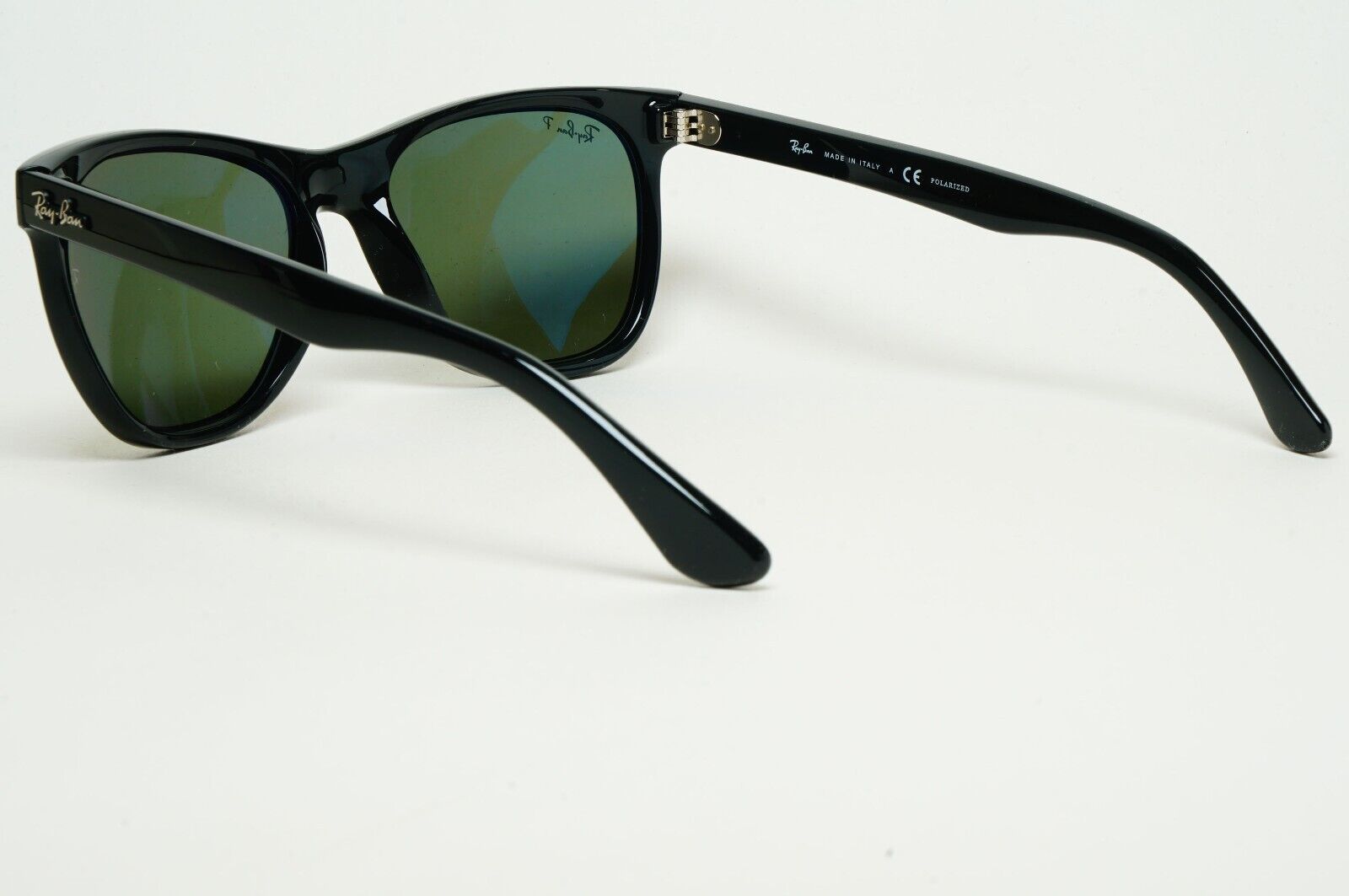 Ray-Ban Sunglasses Polarized Square Black Glossy Green G15 RB 4184 601/9A 54mm