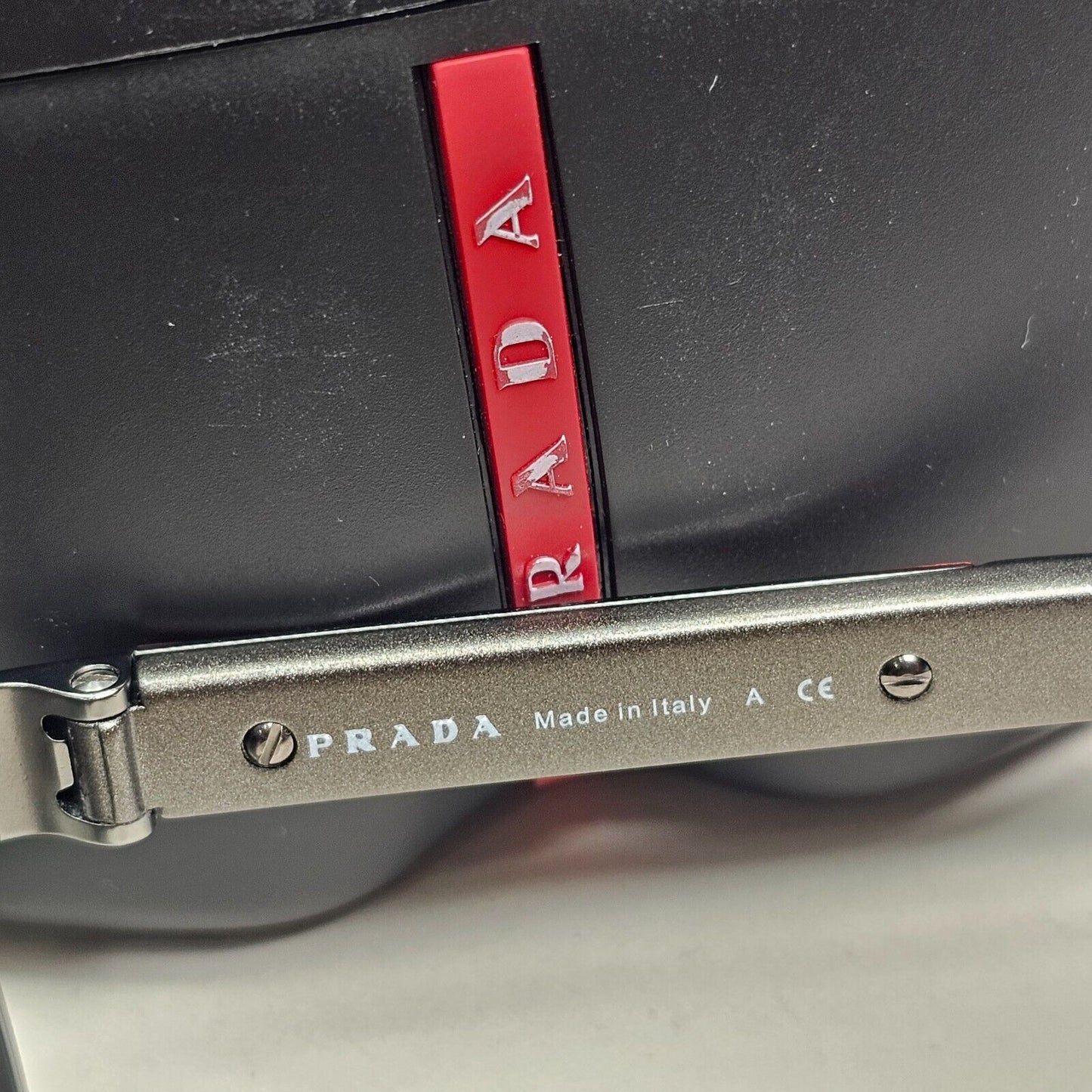 Prada Sunglasses Silver Grey Mirror Navigator Wrap PS54IS SPS 54I 7CQ-7W1 260724