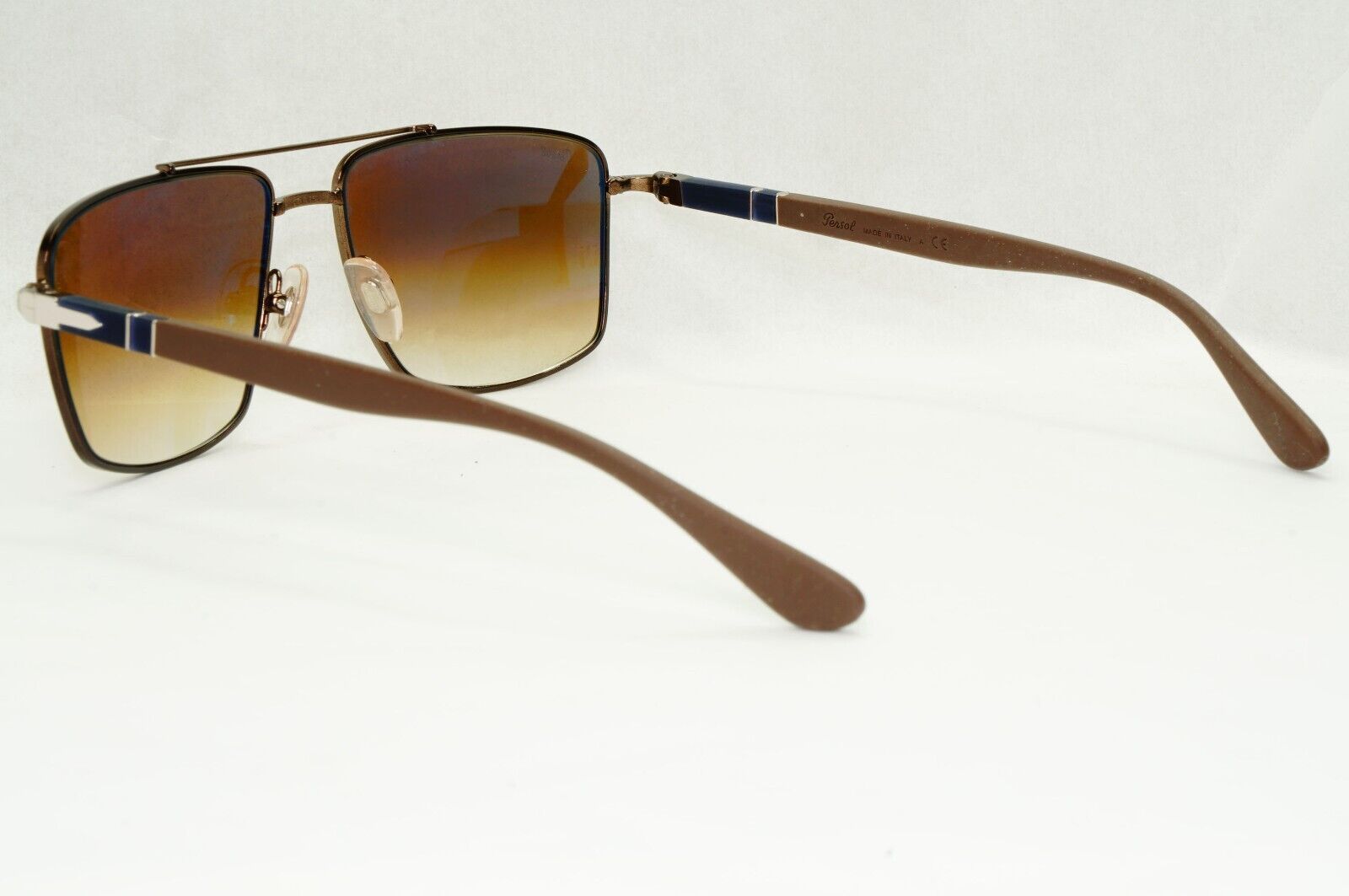 Persol Sunglasses 2013 Navigator Brown Gradient Metal Pilot 2430-S 1020/51 55mm