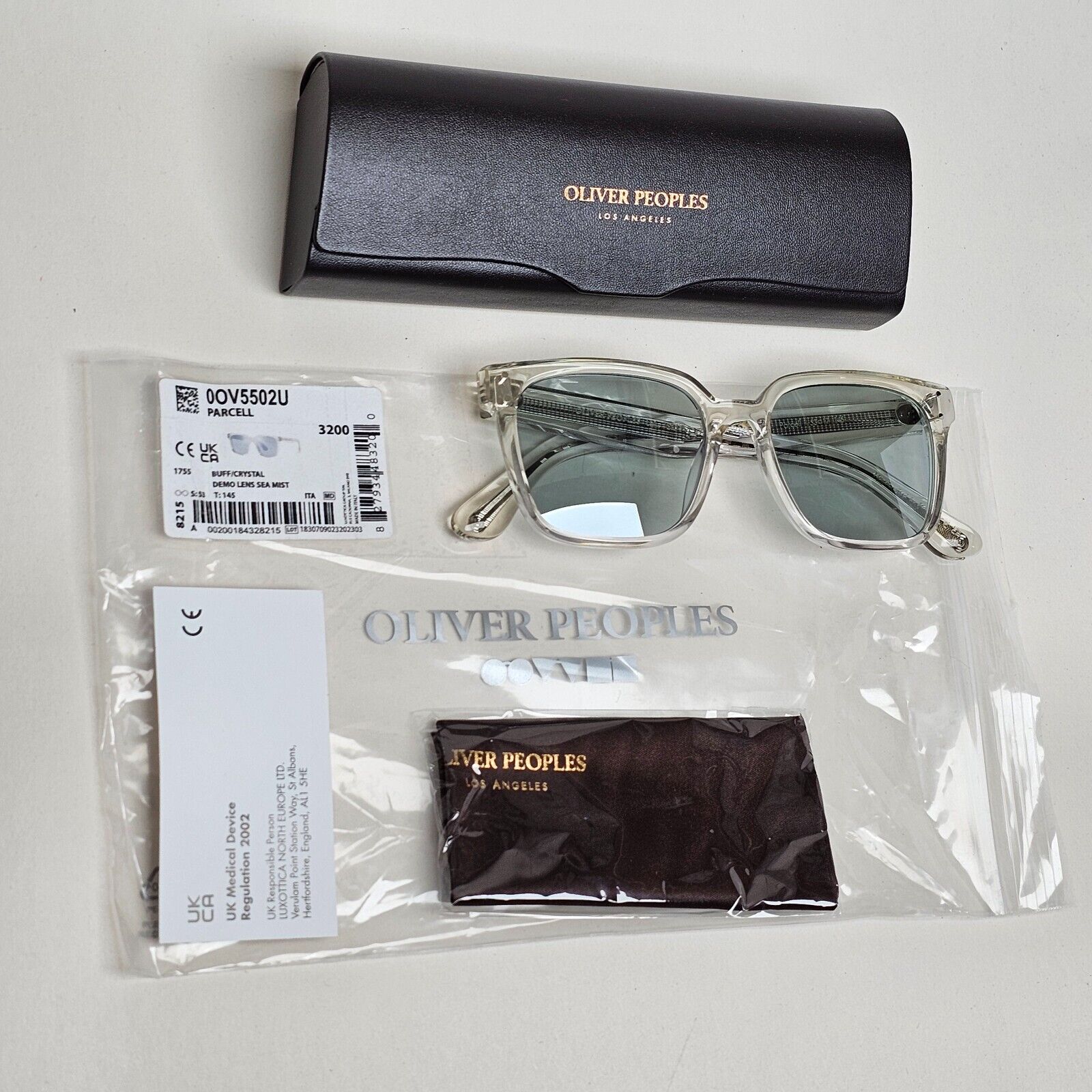 Oliver Peoples Sunglasses Parcell Transparent Clear Blue Square OV 5502U 1755